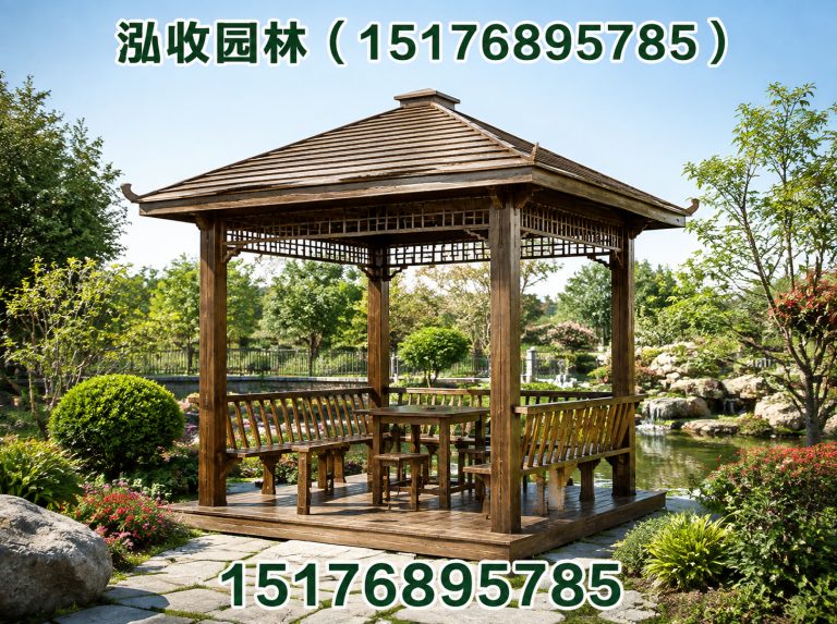 商丘防腐木凉亭展示图